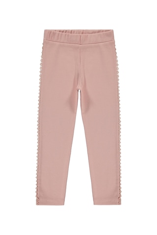 Civil Girls Dantel Detaylı 6-9 Yaş Tayt - Pembe Soft Pudra
