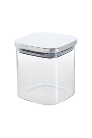 Deconox 450 Ml Metal Kapaklı Borosilikat Cam Kavanoz, Silikon Contalı Kuru Gıda Saklama Kabı, Kahve Sku: Smg8690010158598 Açık Gri
