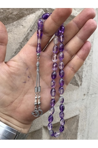 Karanlıkta Parlayan Kedi Gözü Toz Kehribar Tesbih N11.7084