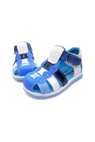 Beebron Ortopedik Erkek Bebek Ve Çocuk Sandaleti Ebgcm2406 Mavi Beyaz Lacivert