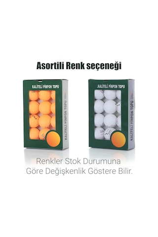 3 Yıldız Masa Tenisi Pinpon Topu +40 Gazlı Yapı Sekme Garantili Profesyonel Pingpong Top 12 Adet