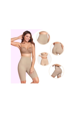 Mistirik Anoky Model Dikişsiz Basen Ve İç Bacak Toparlayıcı Spor Şort Ten Renk Ten