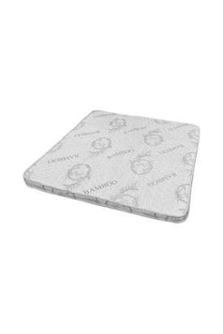 Bambu Konforlu 120x120 Oyun Alanına Uygun Sünger Oyun Parkı Oyun Alanı Bebek Yatağı Beyaz