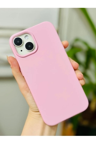 İphone 13/14 Uyumlu Lansman Kılıf Leke Kir Su Tutmayan Yüzey İçi Kadife Mükemmel Hissiyat Pembe