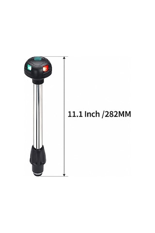 Labarka LED Krom Bayrak Direği İskele Sancak 28 cm 12V