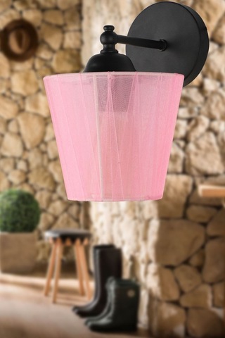Ova Aplik Siyah Açık Pembe Şapka