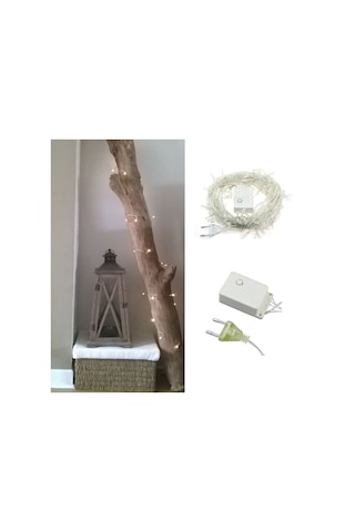 100 Ledli 8 Fonksiyonlu 10 Metre Led Aydınlatma Lambası Beyaz Siyah