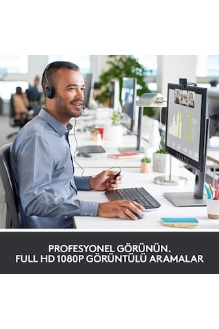 1080p Hd Web Kamerası, Stereo Ses İle Net Görüntü Kalitesi