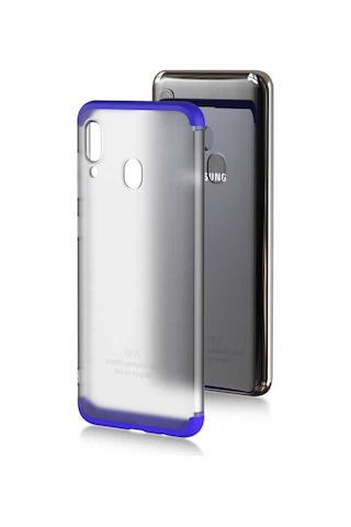 Samsung Uyumlu Galaxy A20 Kılıf Zore Nili Kapak Mavi