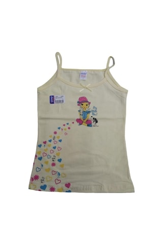 Sedef Yıldızı Ip Askılı Baskılı Kız Çocuk Atlet Renkli 1090