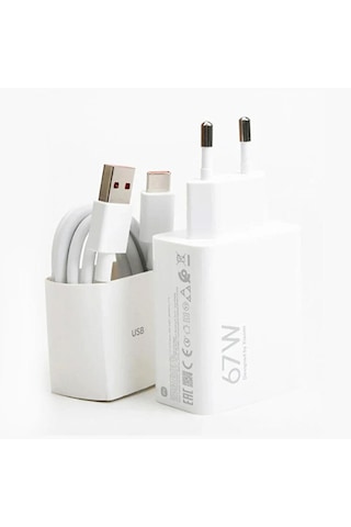 67 W Turbo Hızlı Şarj Seti Usb Type-c Kablo Ve Adaptör
