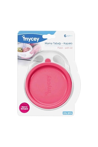 Mycey Kapaklı Mama Tabağı - Pembe