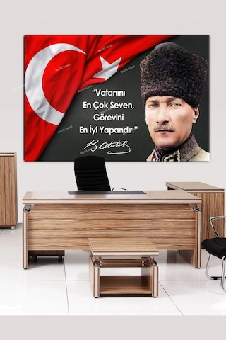Atatürk Kanvas Tablo Resmi Kurumlara Uygun
