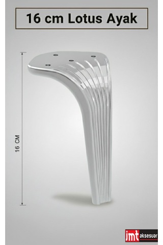 Lotus Koltuk 16 Cm Krom 4 Adet Yatak Odası Tv Ünitesi Konsol Ve Sehpa Ofis Mobilyası Ayağı Krom