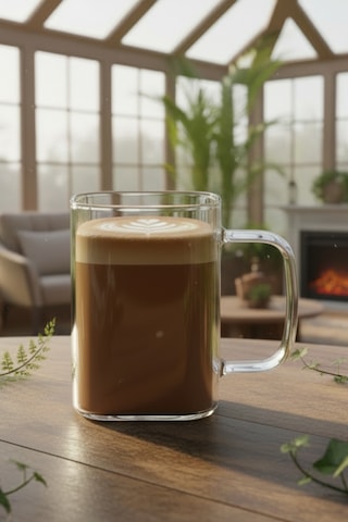 6 Kişilik Borosilikat Kare Cam Kahve-çay Takımı Isıya Dayanıklı 230 Ml Beyaz