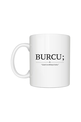 Kişiye Özel İsim Ve Anlamı Yazılı Beyaz Kupa