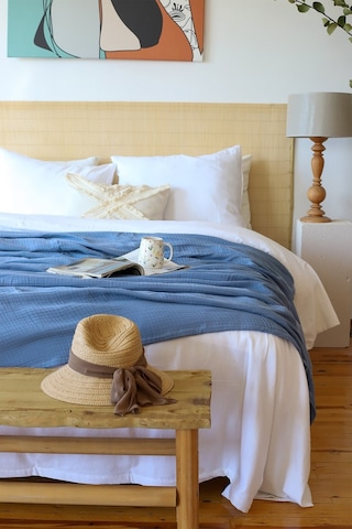 Vivamaison Çift Kişilik 4 Kat Müslin Pike Yatak Örtüsü İndigo Mavi