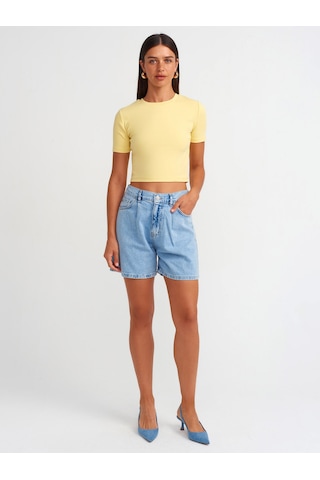 Dilvin Denim Şort 101a71679 Mavi