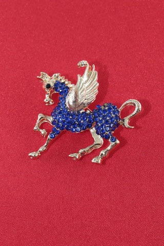 Özgür Ruhun İfadesi Efsanevi Kanatlı Pegasus Atı Broş Gold Renkli Taşlı Erkek Kadın Yaka İğnesi Çok renkli 60059759