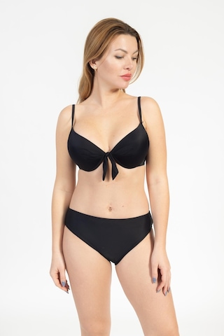 Pemilo Kadın 717 Kaplı Bikini Takımı Siyah-siyah 37158 - 1 Siyah