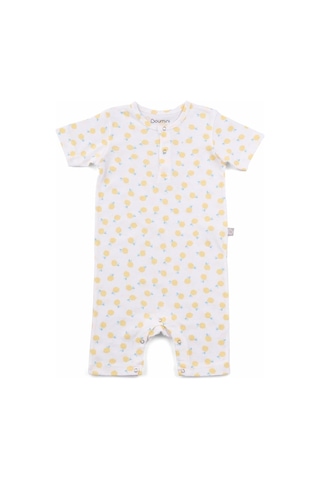 Boumini Bebek Kısa Kollu Şort Tulum Limonlar Doğal Pamuk - Sarı