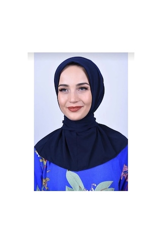 Çıt Çıtlı Bone Tesettür Mayo Üstü Uyumlu Deniz Ve Havuz Bonesi Hijab Lacivert