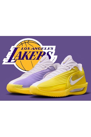 Nike G.t. Cut 3 Turbo Los 'angeles Lakers' Profesyonel Basketbol Ayakkabısı-sportxstore Sarı-mor