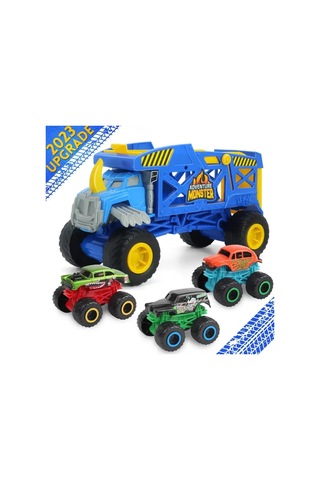 Toysan Sq80992-1 Taşıyıcı Araba Seti 3 Metal Arabalı