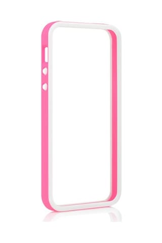 Tavik Apple Uyumlu iPhone Se/5s/5 İle Kılıf Bumper Beyaz Pembe Pkg1170