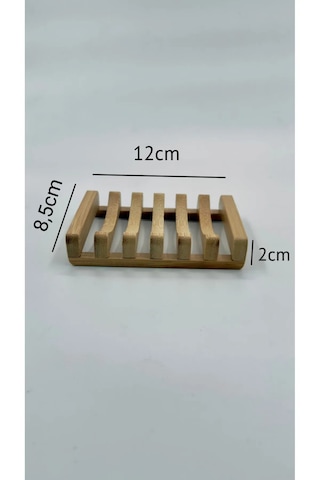 Doğal Bambu Sabunluk Şık Ve Dayanıklı Banyo Sabun Standı 5x8.5 Cm Bambu