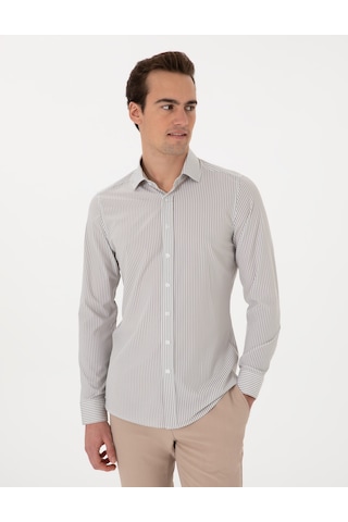 Pierre Cardin Erkek Haki Gömlek Desenli 50303897-vr027 Haki