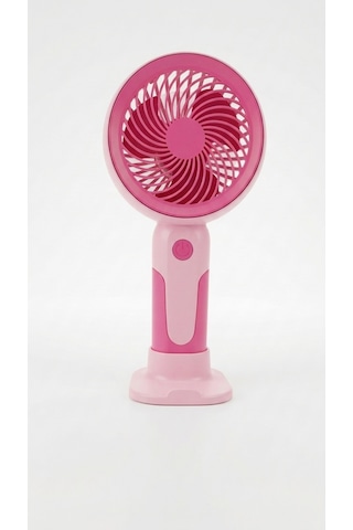 Mini El Fanı Şeker Pembesi Kompakt Tasarımlı, Usb Şarjlı Güçlü Taşınabilir Vantilatör Fan-pl106