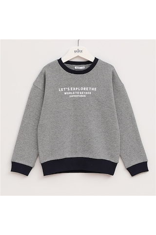 Wanex Erkek Çocuk Uzun Kol Kalın Sweatshirt - 15991 Gri