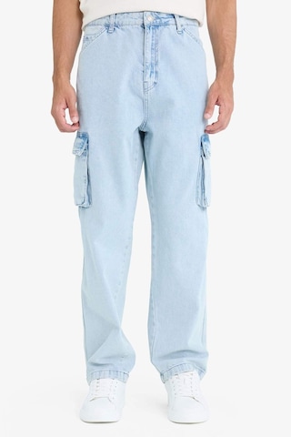 DeFacto %100 Pamuk Relax Fit Rahat Kesim Geniş Paça Kargo Cepli Jean Pantolon D7274AX25SPNM63