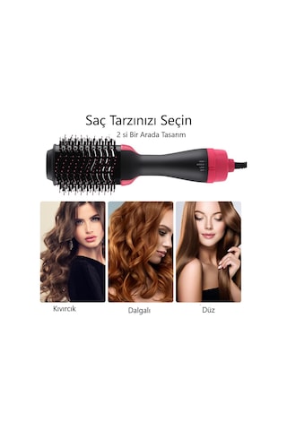 Saç Şekillendirici Ve Saç Düzleştirici Fön Tarağı 8392