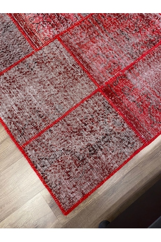 Hoom Rugs Patchwork Kırmızı El Dokuma Kilim