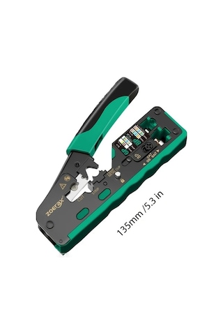Besthome1 Yeşil Zoerax Rj45 Sıkma Aracı Cat7-6a-6-5e Ethernet Tel Kesici Yedek Bıçaklı