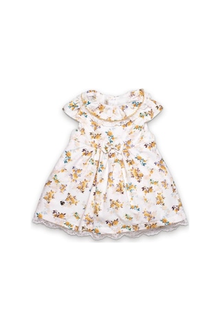 Çiçekli Dantel Detaylı Kız Bebek Bayramlık 5'li Set 11726