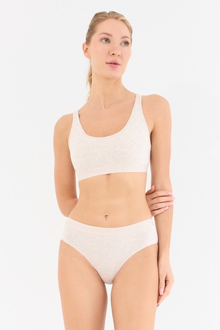 Naphor Touch Krem Yüksek Bel Slip Külot