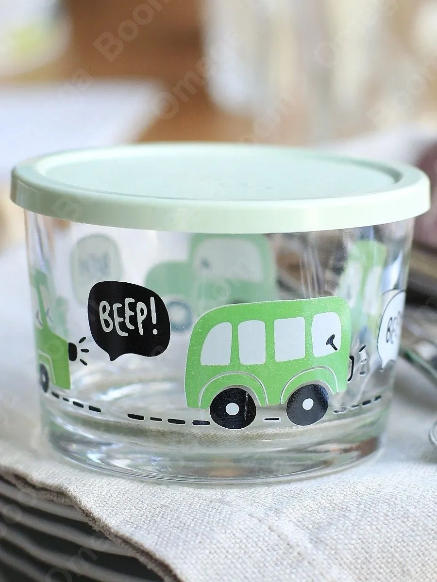 Pıta Cam Yemek Saklama Kabı Hava Geçirmez Çocuk Seti 3 Parça 341473531 Gri