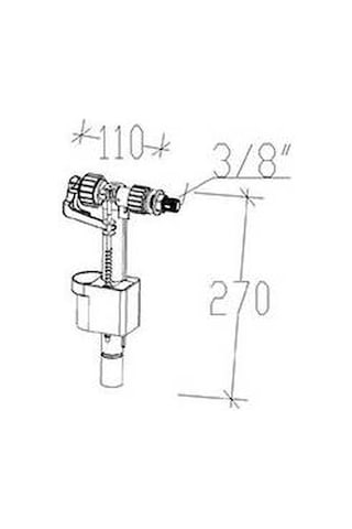 Tema Siamp Rezervuar İç Takım Flatör 95-Y Yandan Su Girişli 3/8" Beyaz