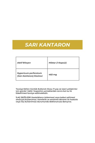 Sarı Kantaron Capsul 30 Cap