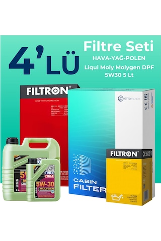 Filtron Mitsubishi Outlander 2.0 Filtre Bakım Seti Liqui Moly Motor Yağlı (2007-2012) 4 Lü -