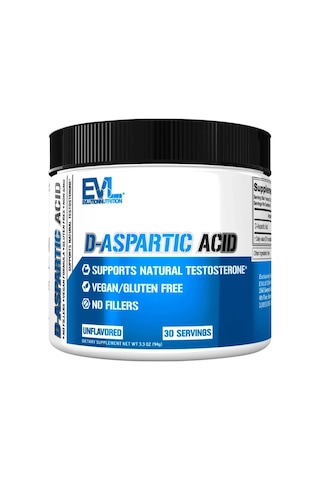 Evl Nutrition, D-aspartic Acid, Daaunflavored, 3.3 Oz 94 G