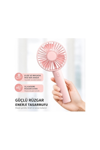 Powermaster Pm-25084 Yeşil Şarjlı El Vantilatörü