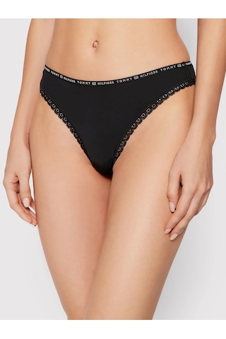 Tommy Hılfıger Kadın 3 Lü Tanga Uw0uw02824-0r7 Uw0uw02824-0r7 Siyah Siyah