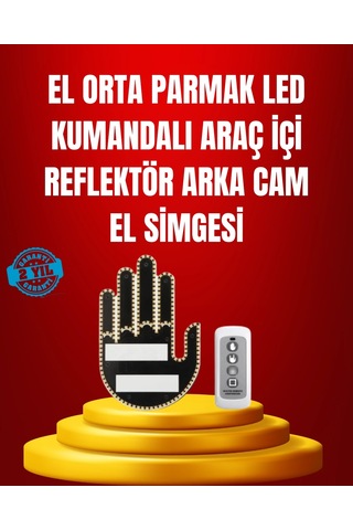 Suya Dayanıklı Led El Park Uyarı Cihazı Uzaktan Kumandalı 2025 Çok Renkli