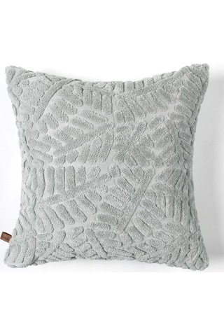Bohem Özel Tasarım Punch Panç Desen Kare Dekoratif Kırlent Kılıfı 55x55 cm Forest Gri