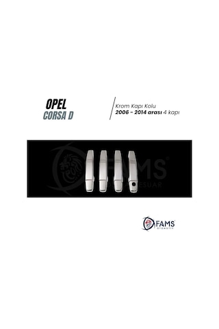 Opel Corsa D Krom Kapı Kolu 4 Kapı 2006-2014 P, Çelik