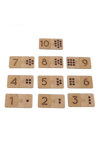 Vedemo Montessori Puzzle Ahşap Eğitici Matematik Bulmacası